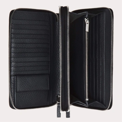 Bally Magus Men's 6219902 Black Leather Clutch Wallet In Multi