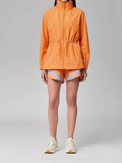 Shop Soia & Kyo Raven Hooded Full-zip Anorak Jacket In Melon In Orange