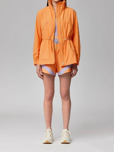 Shop Soia & Kyo Raven Hooded Full-zip Anorak Jacket In Melon In Orange