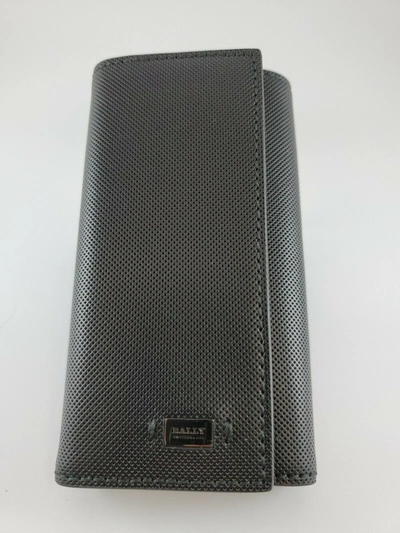 Bally Maltos Men's 6218440 Black Leather Key Case Wallet In Multi