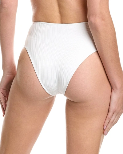 Shop Frankies Bikinis Anne Plisse Bikini Bottom In White