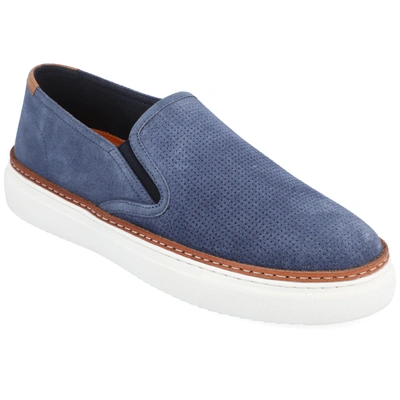 Shop Thomas & Vine Tillman Slip-on Leather Sneaker In Blue