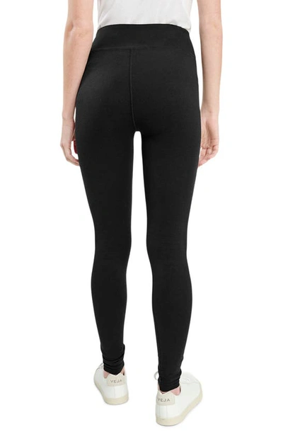 Shop Splendid Wide Band French Terry Leggings In Black