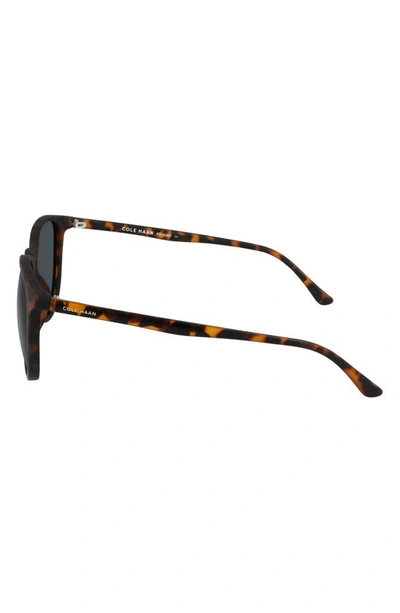 Cole Haan 55mm Vintage Round Sunglasses In Matte Tortoise