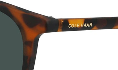 Cole Haan 55mm Vintage Round Sunglasses In Matte Tortoise
