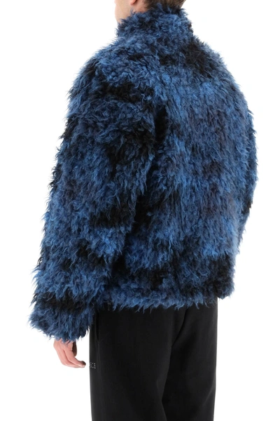 Shop Mcq By Alexander Mcqueen 'biosis' Faux Fur Jacket