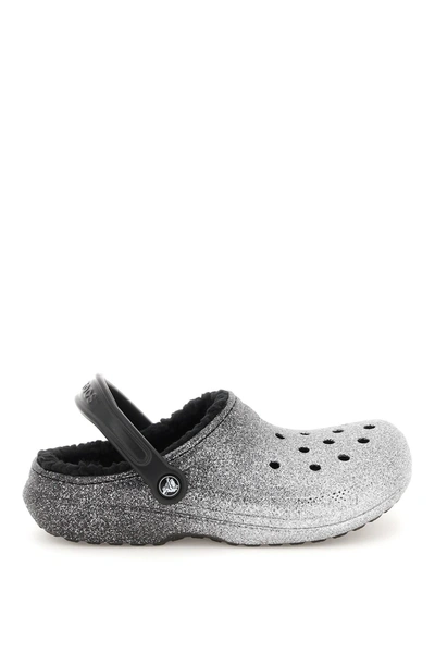over element Præstation Crocs Unisex Classic Glitter Lined Clogs From Finish Line In Black/silver-  Tone | ModeSens