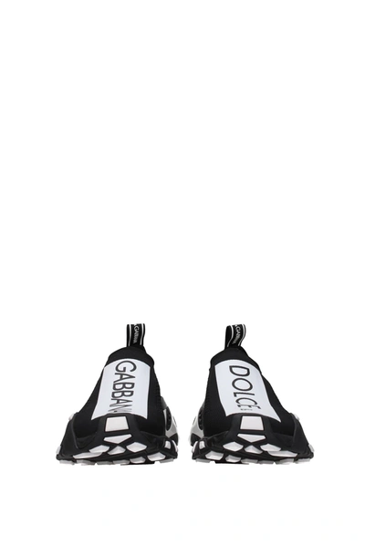 Shop Dolce & Gabbana Sneakers Fast Fabric Black White
