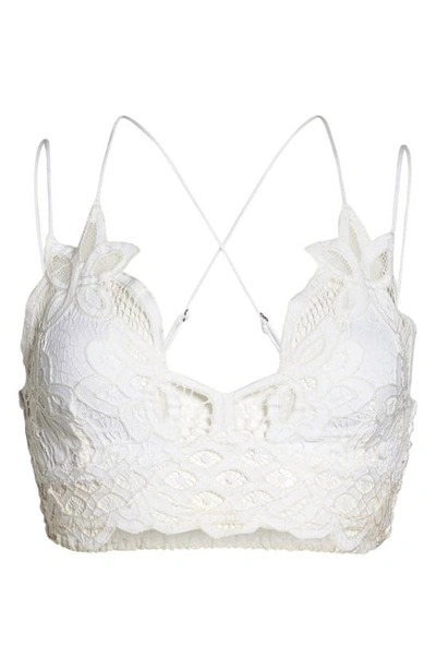 Free People Adella White Lace Bra Top In White