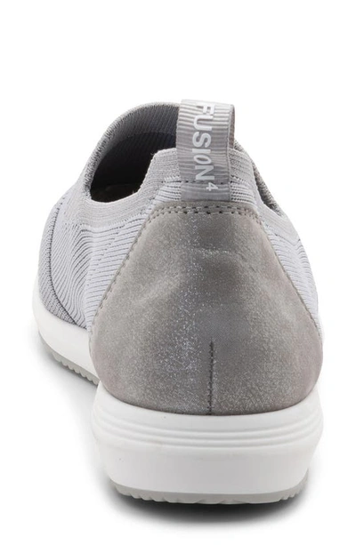 Ara Leena Ii Slip-on Sneaker In Pebble Woven Stretch