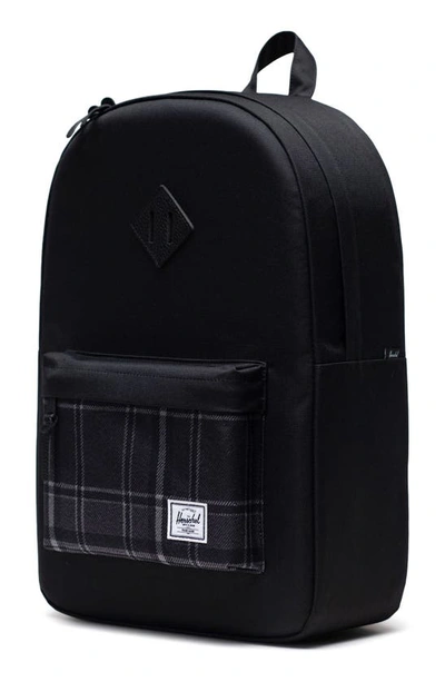Shop Herschel Supply Co Heritage Backpack In Black/ Grayscale Plaid