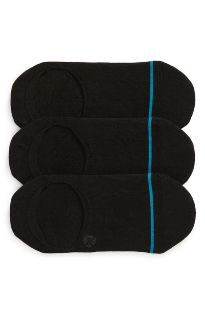 Shop Stance Icon 3-pack No-show Liner Socks In Black