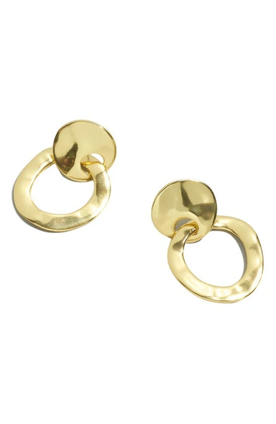 Shop Madewell Organic Circle Earrings In Vintage Gold