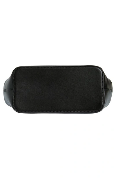 Shop Alexander Mcqueen The Small Peak Leather Shoulder Bag In 1000 Black