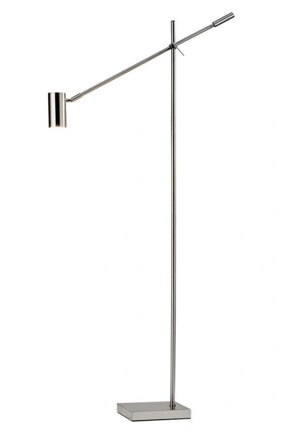 Shop Adesso Lighting Collette Led Floor Lamp In Brushed Steel