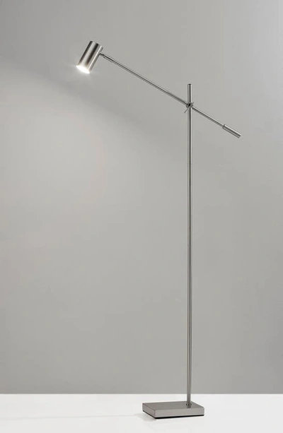 Shop Adesso Lighting Collette Led Floor Lamp In Brushed Steel