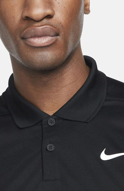 Shop Nike Dri-fit Victory Golf Polo In Black/ White/ Grey/ White