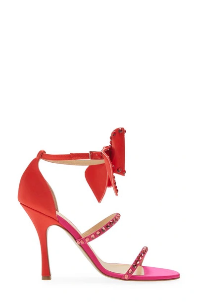 Shop Nalebe Malika Dimante Sandal In Red / Pink