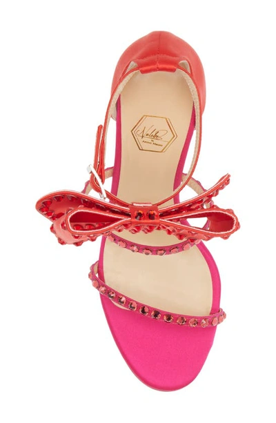 Shop Nalebe Malika Dimante Sandal In Red / Pink