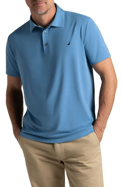 Shop Hypernatural Mojave Supima® Cotton Blend Feather Jersey Polo In Blue Whale