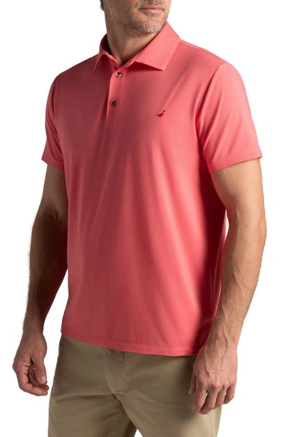 Shop Hypernatural Mojave Supima® Cotton Blend Feather Jersey Polo In Cayenne