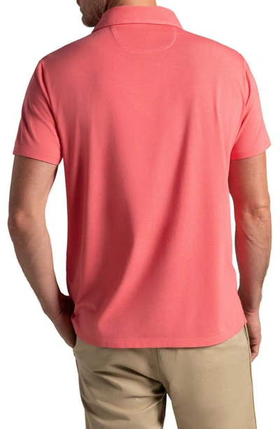 Shop Hypernatural Mojave Supima® Cotton Blend Feather Jersey Polo In Cayenne