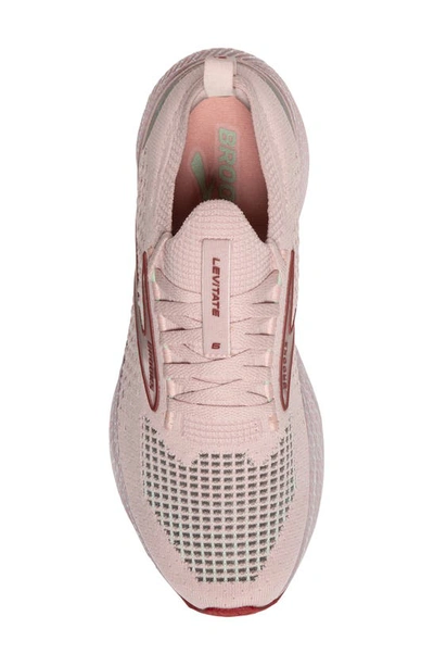 Shop Brooks Levitate 6 Stealthfit Running Shoe In Peach Whip/ Pink