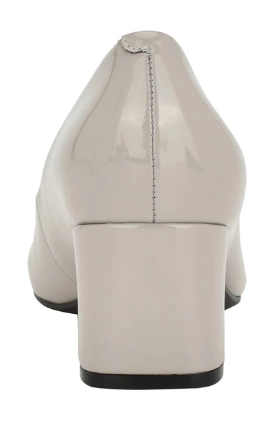 Shop Calvin Klein Alanta Square Toe Pump In Light Grey Patent