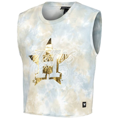 Shop The Wild Collective White Houston Astros Washed Muscle Tank Top