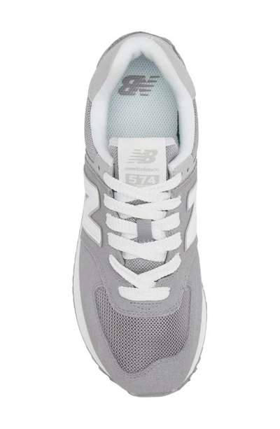 New Balance 574+ Platform Sneakers In Green With Gray And White Detail In Shadow Grey