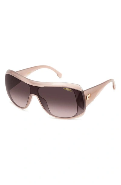 Shop Carrera Eyewear 99mm Gradient Shield Sunglasses In Nude/ Brown Gradient