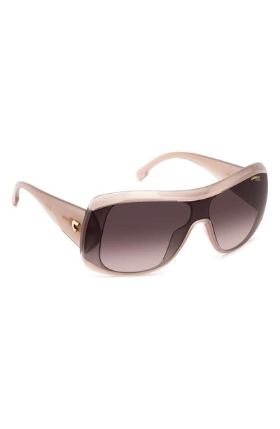Shop Carrera Eyewear 99mm Gradient Shield Sunglasses In Nude/ Brown Gradient