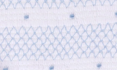 Feltman Brothers Smocked Cotton Footie & Bonnet Set In Blue