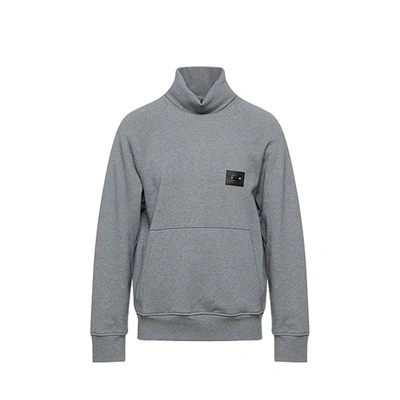 Neil Barrett Logo-patch Rollneck Sweatshirt In Gray