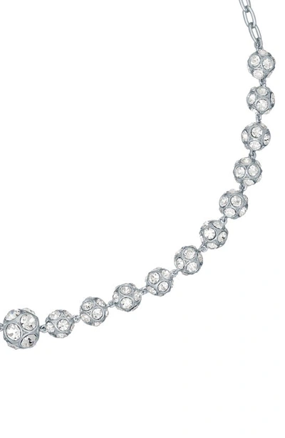 Shop Ted Baker Raegany Razzle Dazzle Crystal Ball Pavé Necklace In Silver Tone Clear Crystal