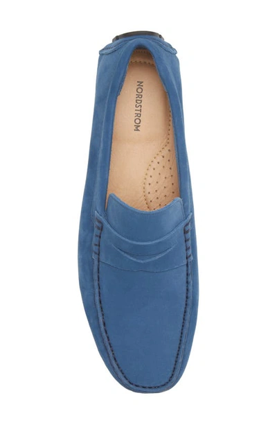 Nordstrom Brody Driving Penny Loafer In Blue Sodalite