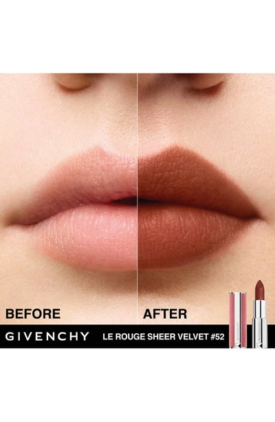 Shop Givenchy Le Rouge Sheer Velvet Matte Lipstick In N52