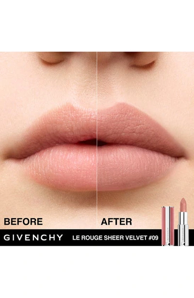 Givenchy Le Rouge Sheer Velvet Refillable Matte Lipstick In N09