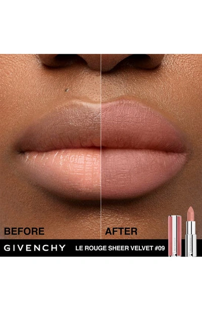Givenchy Le Rouge Sheer Velvet Refillable Matte Lipstick In N09