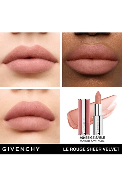 Givenchy Le Rouge Sheer Velvet Refillable Matte Lipstick In N09