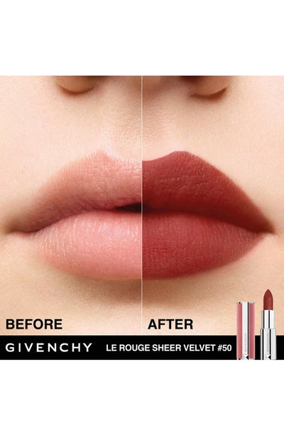 Shop Givenchy Le Rouge Sheer Velvet Matte Lipstick In N50