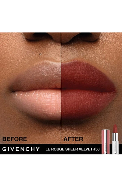 Shop Givenchy Le Rouge Sheer Velvet Matte Lipstick In N50