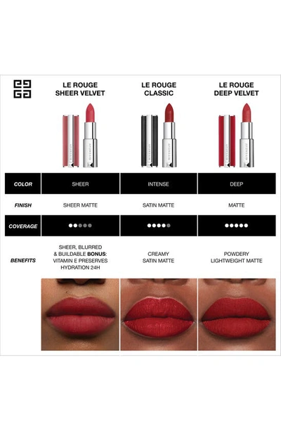 Givenchy Le Rouge Sheer Velvet Refillable Matte Lipstick In N09