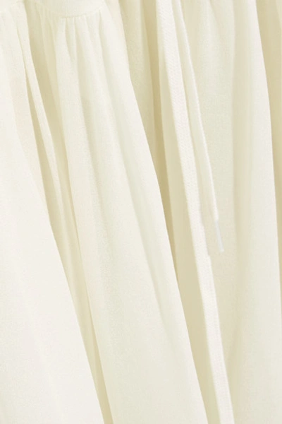 Shop Chloé Tiered Crepe Wide-leg Pants