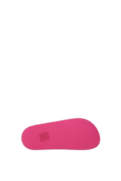 Shop Love Moschino Slippers And Clogs Rubber Fuchsia Fluo Pink