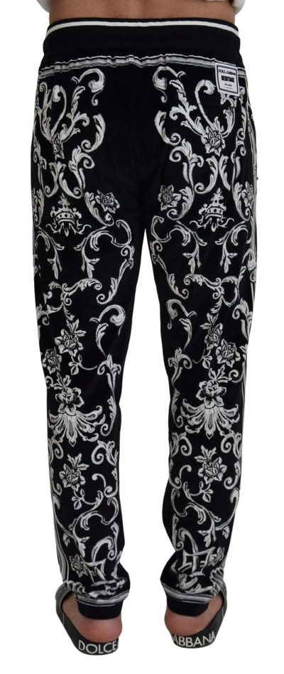 Shop Dolce & Gabbana Black Cotton Heritage Sweatmen's Jogging Men's Pants