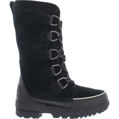 Sorel Tivoli Iv Waterproof Insulated Suede Snow Boots In Black