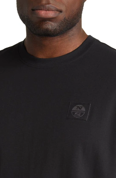Shop North Sails Logo Patch T-shirt In Black