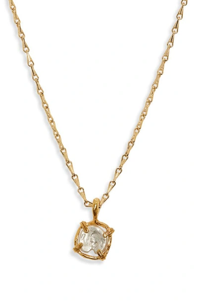 Shop Alighieri The Gilded Frame Necklace In 24 Gold/ Silver