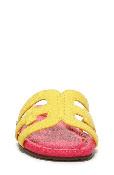 Shop Sam Edelman Kids' Bay Slide Sandal In Mimosa Yellow/ Ultra Fuscia